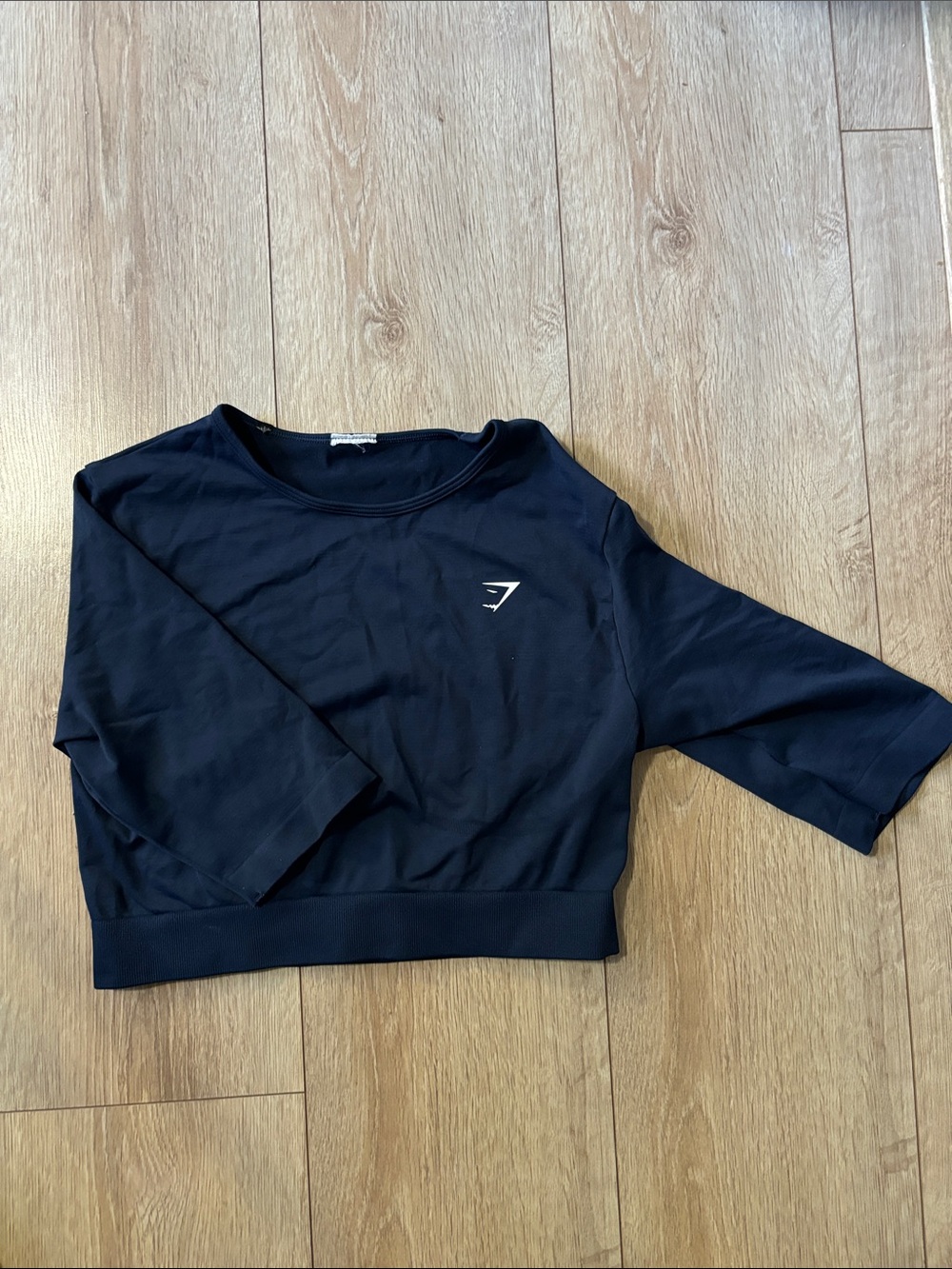 Gymshark Navy Cropped Performance Top